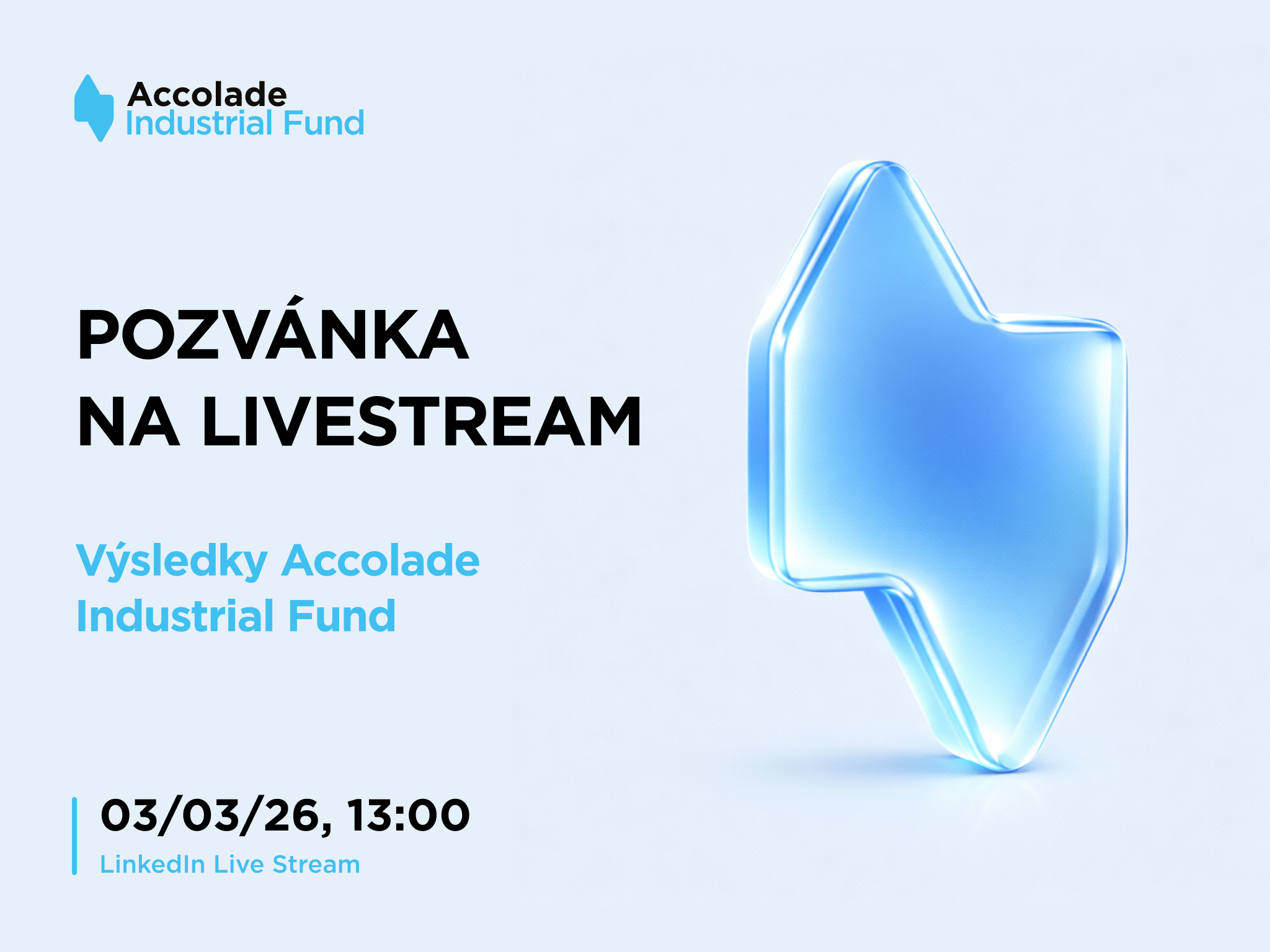 Připojte se na live stream k výsledkům Accolade Industrial Fund