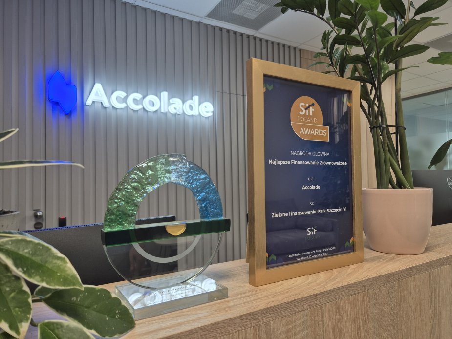 POLSIF Green Finance Award for Accolade’s Project – Park Szczecin VI POLSIF Green Finance Award for Accolade’s Project – Park Szczecin VI